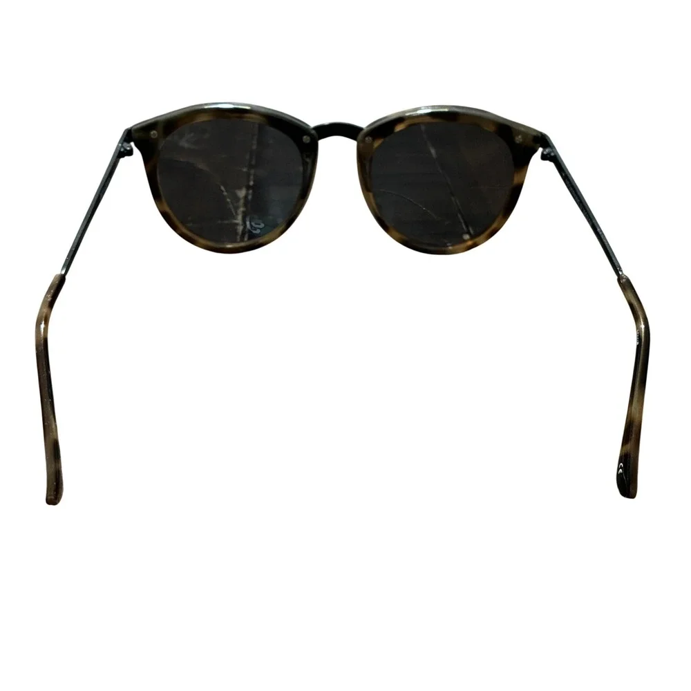 Le Specs No Smirking Sunglasses Tortoise Shell Mirrored Round Cat Eye Eyeglasses